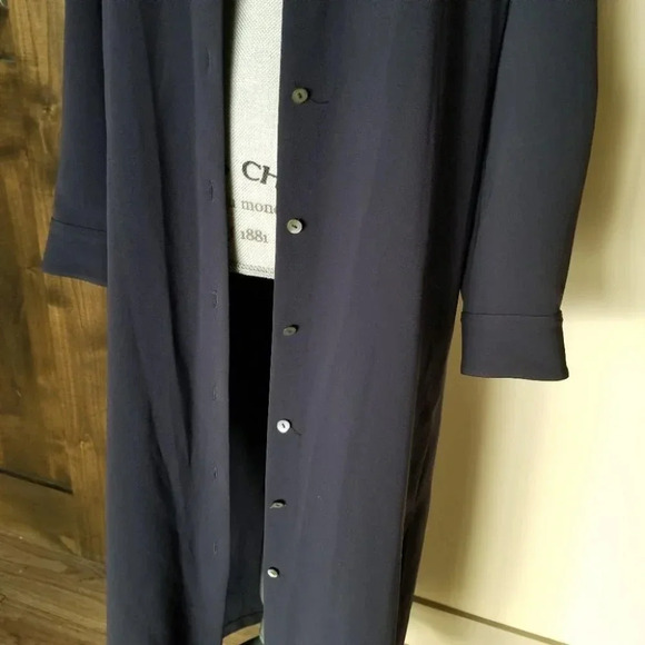 Theory Cady Midi Shirt Dress Navy M - Picture 5 of 11